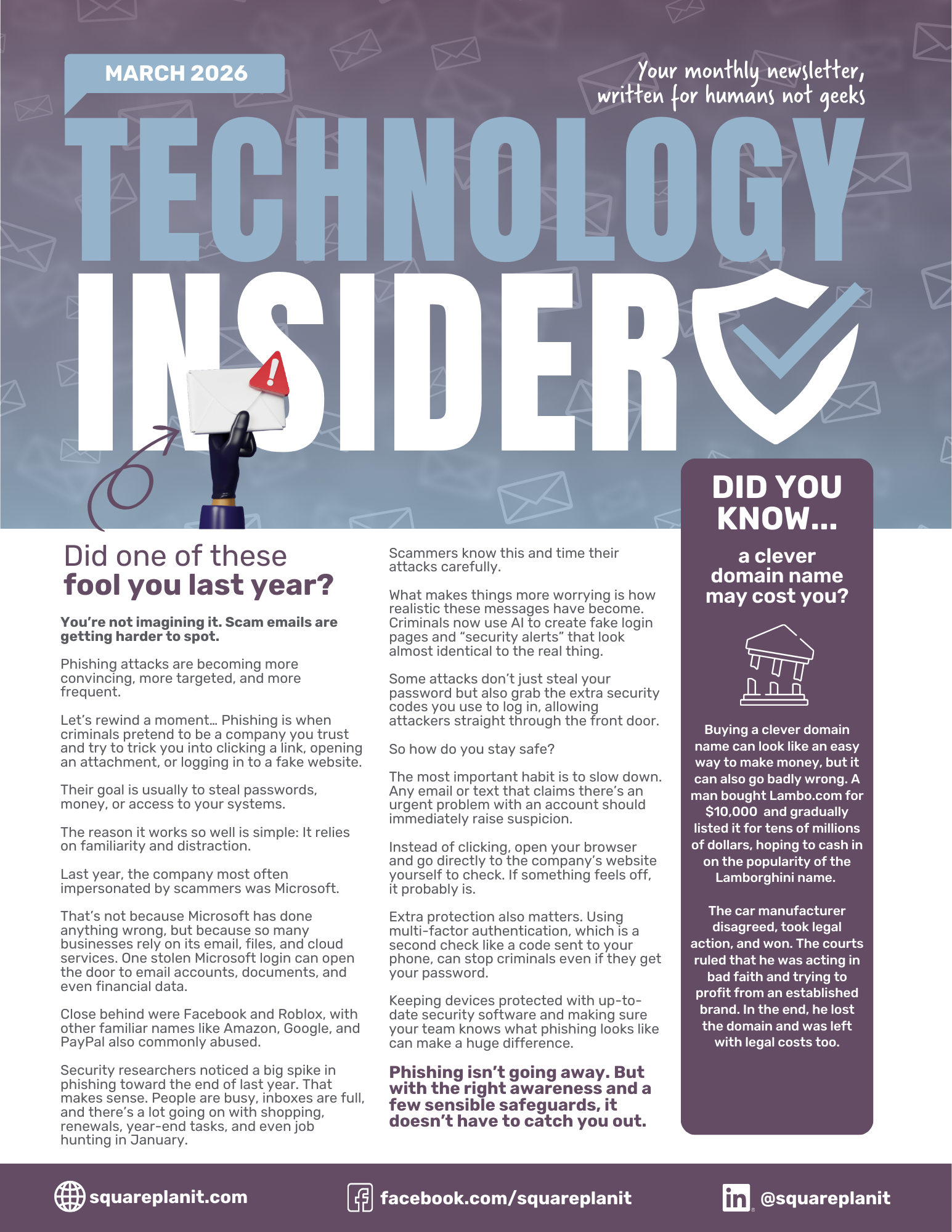 Convincing scam emails